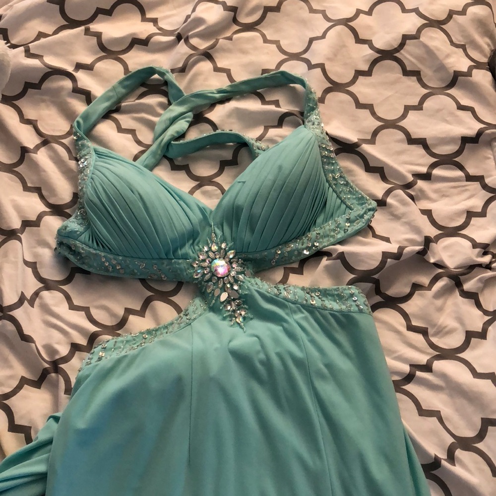 Blue prom dress